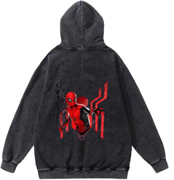 Spiderman One Size hoodie Washed Back 29