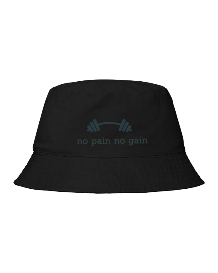 workout gym pilates Bucket hat Fishman hat cap Black 29
