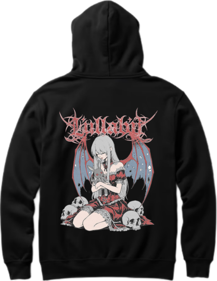 Goth Oversize Hoodie Black Back 29