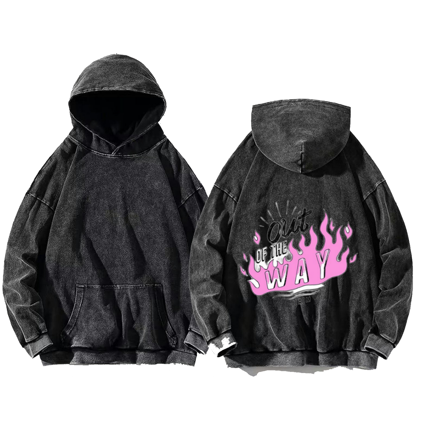 Out OF THE WAY One Size hoodie Washed Back 29