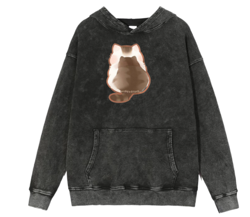 cat Oversize Hoodie Washed 29