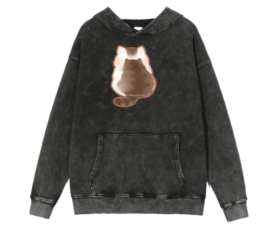 cat Oversize Hoodie Washed 29