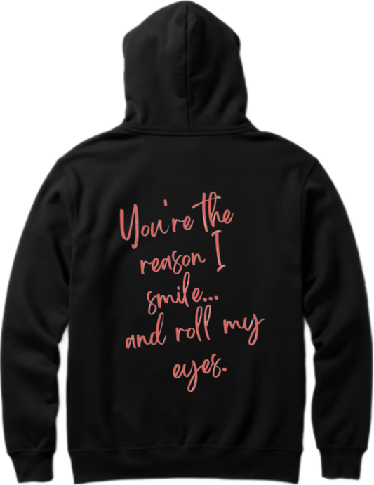 VaIentine coupIe Oversize Hoodie Black Back 29