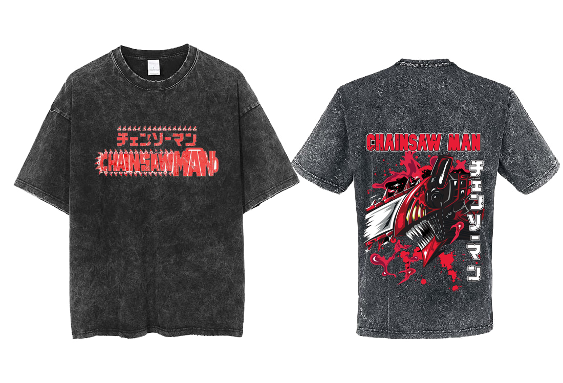 Chainsaw Man t- shirt One Size Washed Back 27