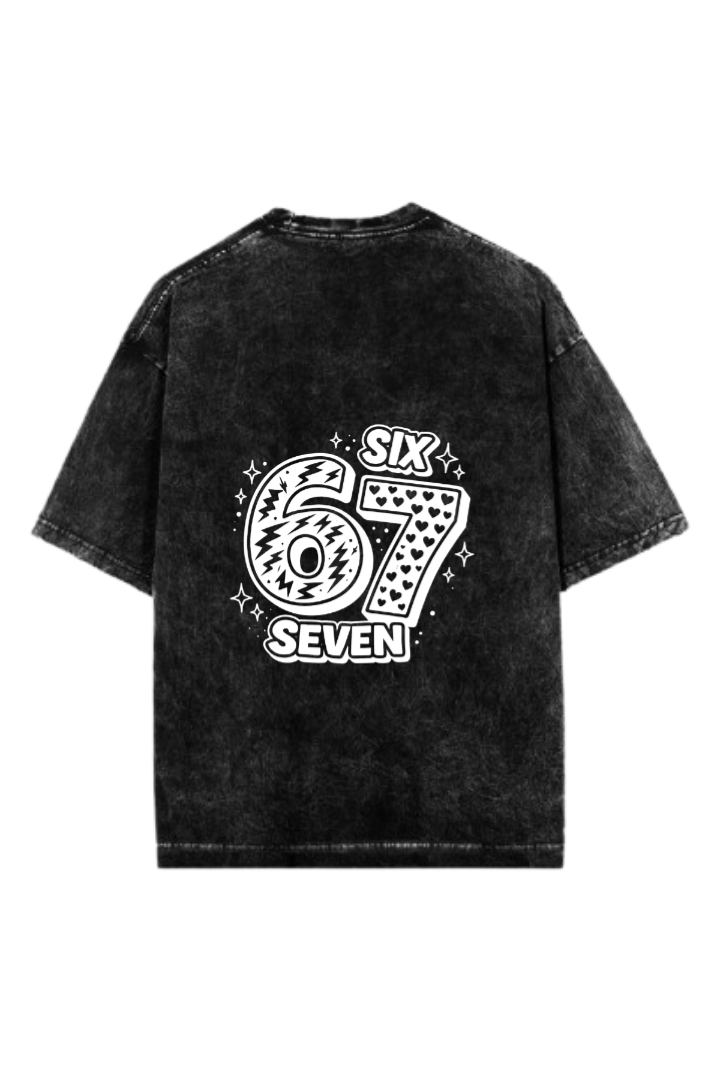 67 designs One Size t- shirt Washed Back 29