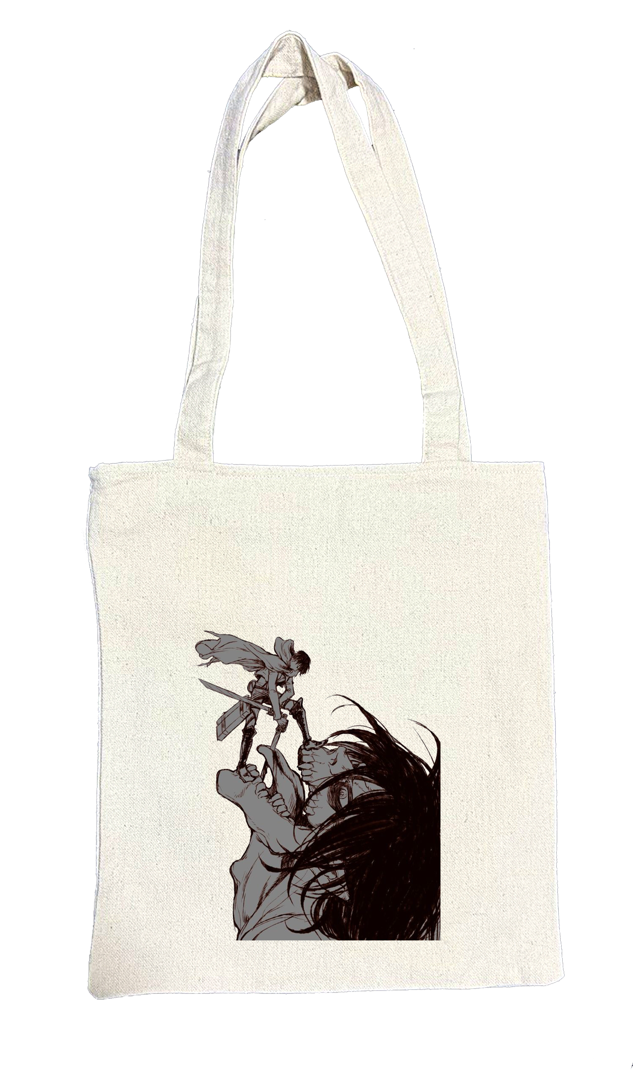 Anime Attack on titan shingeki no kyojin Aot biege tote bag 28