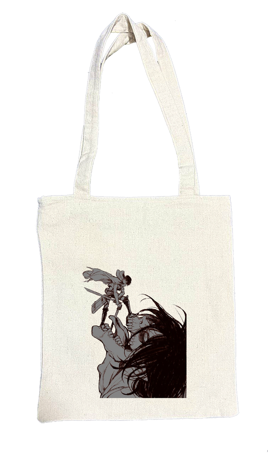 Anime Attack on titan shingeki no kyojin Aot biege tote bag 28