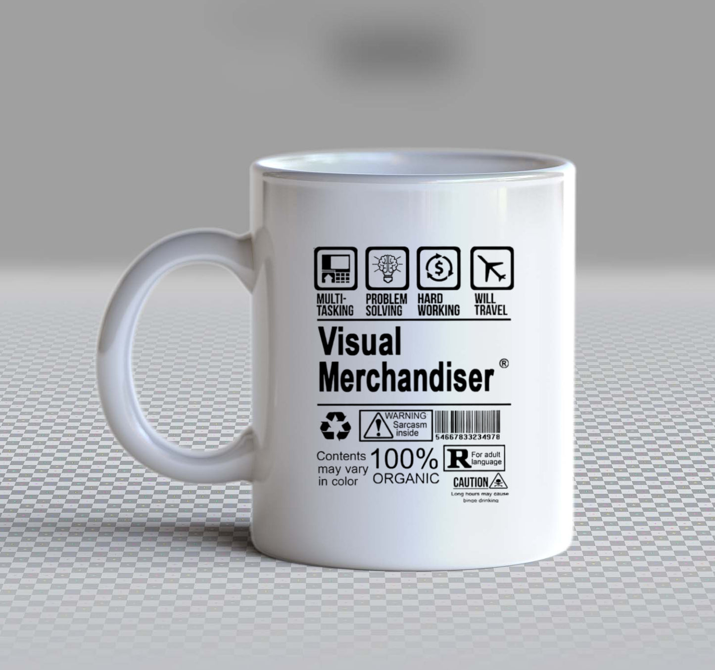 Visual Merchandiser Back text Mug 29