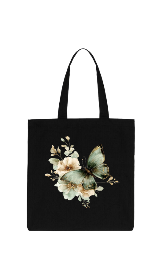butterflies tote bag Black 29