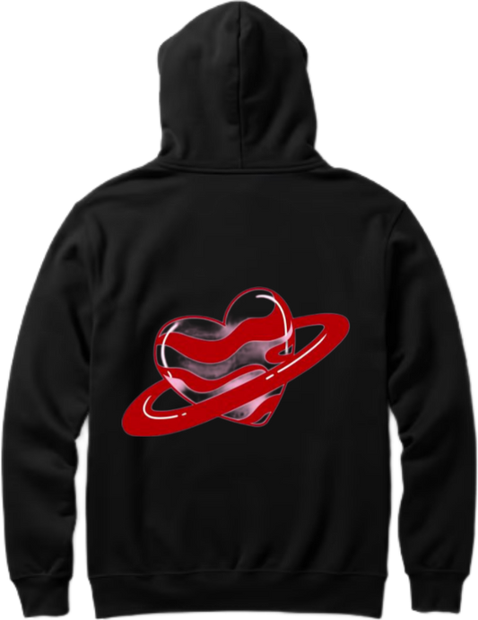 The planet Saturn One Size hoodie Black Back 29