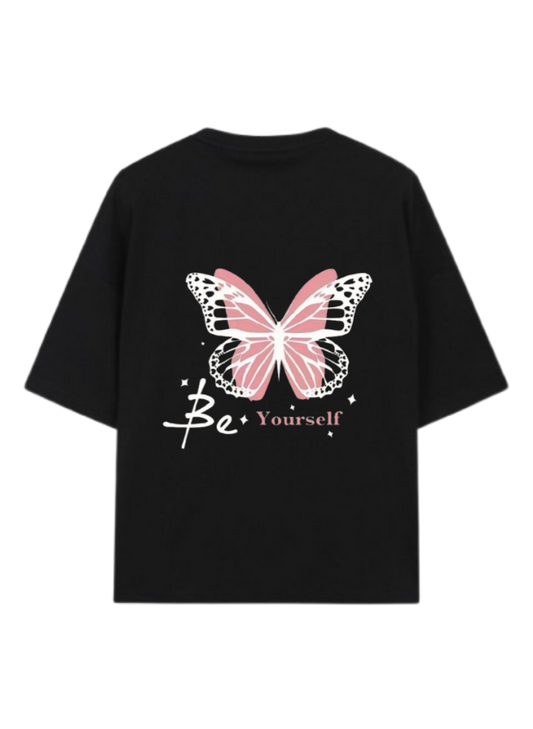 butterflies t- shirt Black Back 29