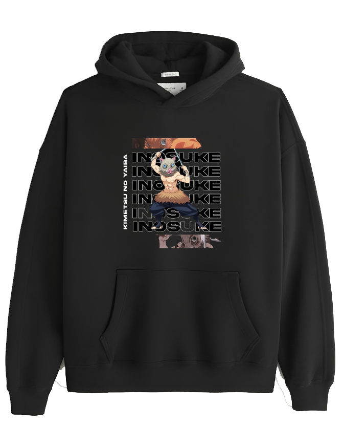 Anime Demon slayer nezuko tanjiro Oversize Hoodie Black 82