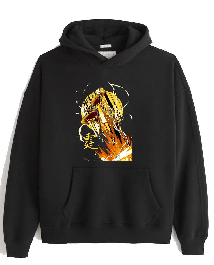 Anime Demon slayer nezuko tanjiro Oversize Hoodie Black 29