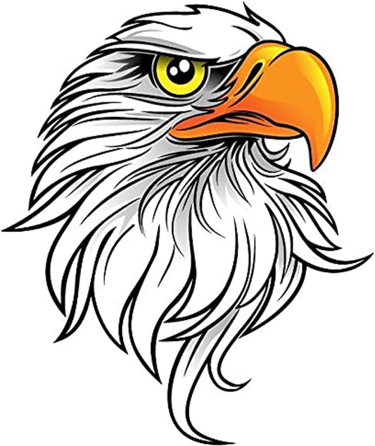Sticker A bright orange beak and a sharp yellow eye, with white feathers 97
