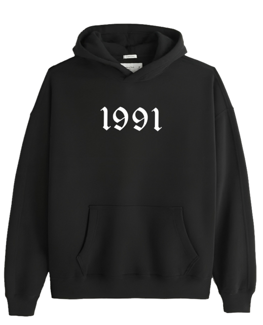 age Oversize Hoodie Black 1991