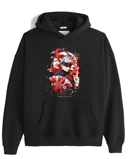 jujutsu kaisen GOJO Oversize  Hoodie Black 29