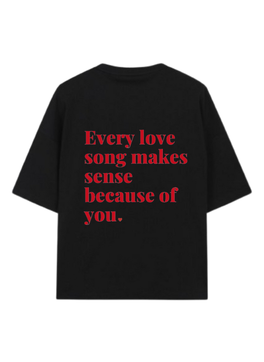 VaIentine coupIe t- shirt Black Back 29