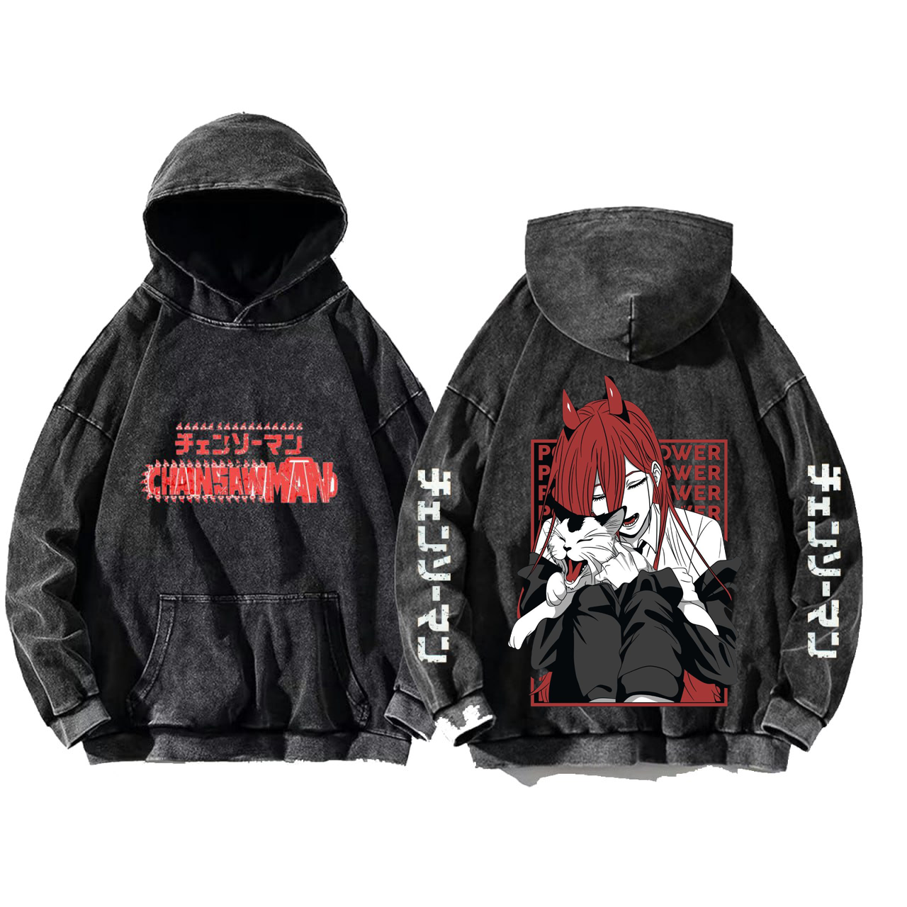 Chainsaw Man One Size hoodie Washed Back 29