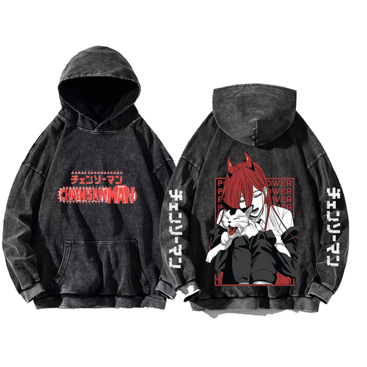 Chainsaw Man One Size hoodie Washed Back 29