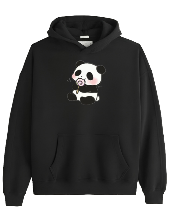 PANDA Oversize Hoodie Black 29