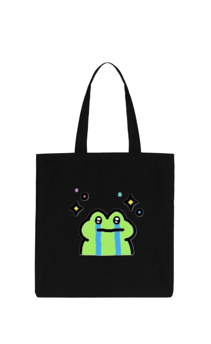 Frog tote bag Black 29