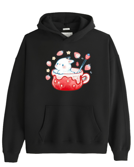 bunny Oversize Hoodie Black 2