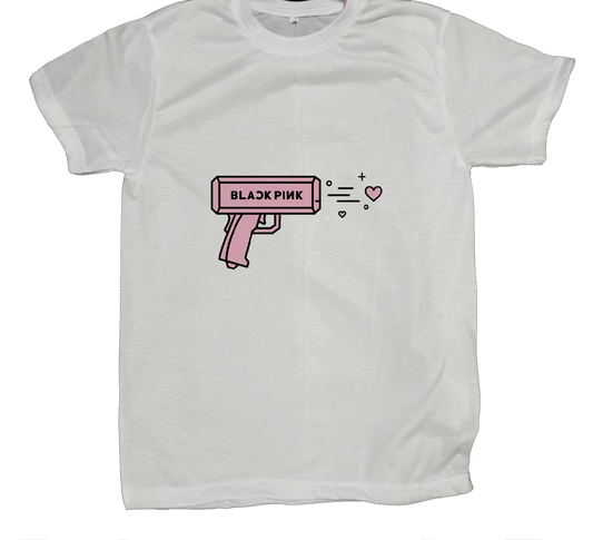 Black pink t- shirt fat White 2