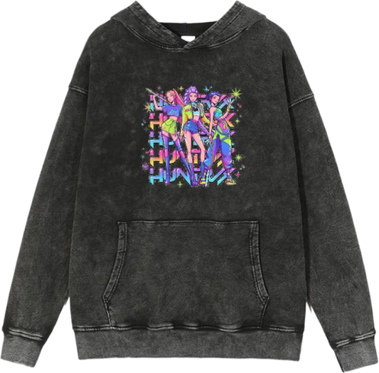 Hunterix kpop Oversize  Hoodie Washed gray 2