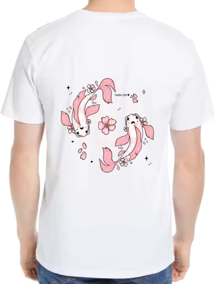 Cherry blossoms t- shirt One Size White back 2