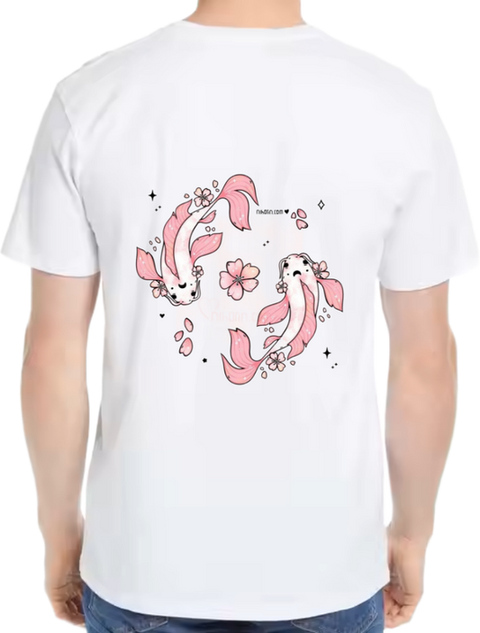 Cherry blossoms t- shirt One Size White back 2