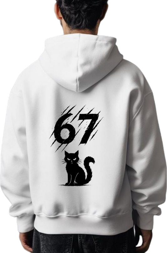 designs 67 Oversize Hoodie White Back 2
