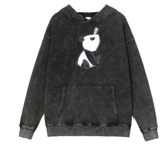 PANDA Oversize Hoodie Washed 2