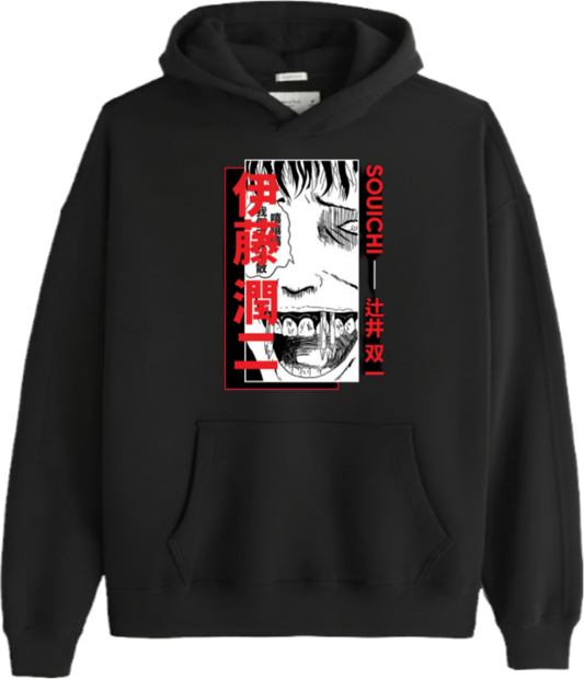 Tomie Kawakami Over Size hoodie Black 2