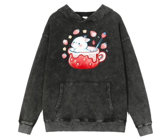 bunny Oversize Hoodie Washed 2