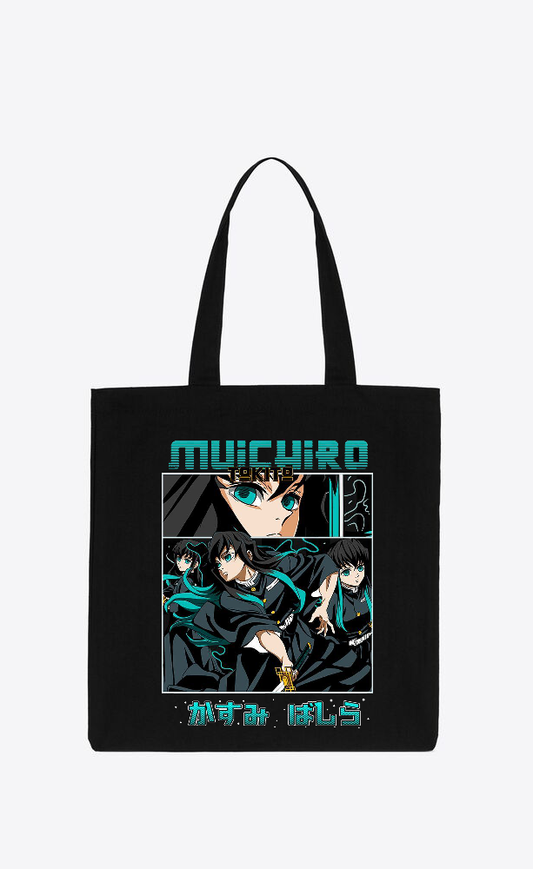 Anime Demon slayer nezuko tanjiro tote bag Black 2