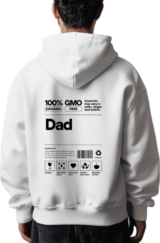 Second Officer Back text oversize hoodie White back 112