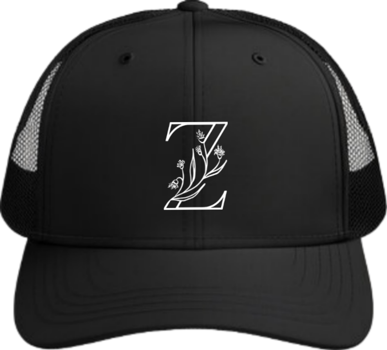 vector letter Baseball cap Black Z 2