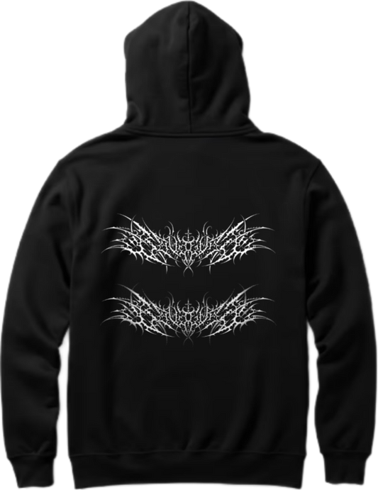 Goth Oversize Hoodie Black Back 2