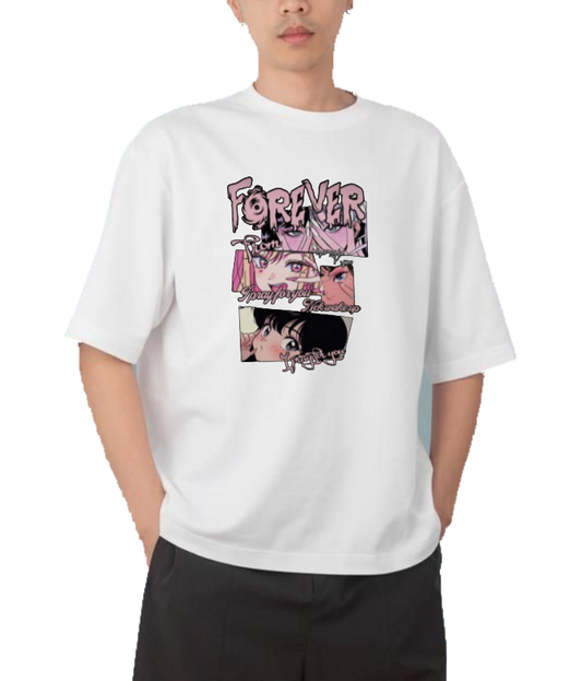RANDOM ANIME GIRL  t- shirt White 2