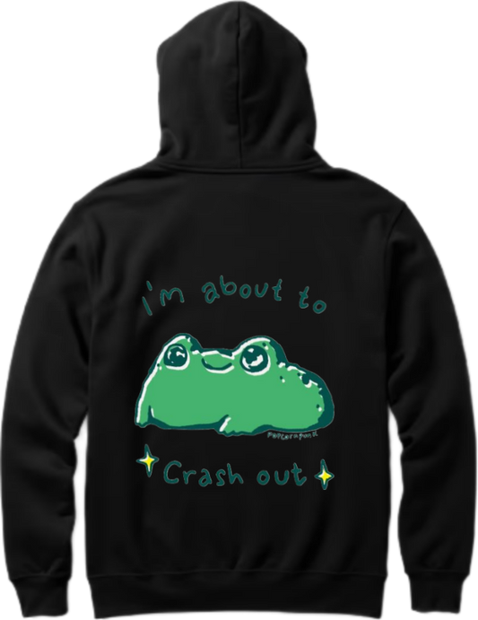 frog Oversize Hoodie Black Back 2