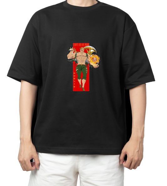 Anime Nanatsu no taizai seven deadly sins One Size t- shirt Black 2