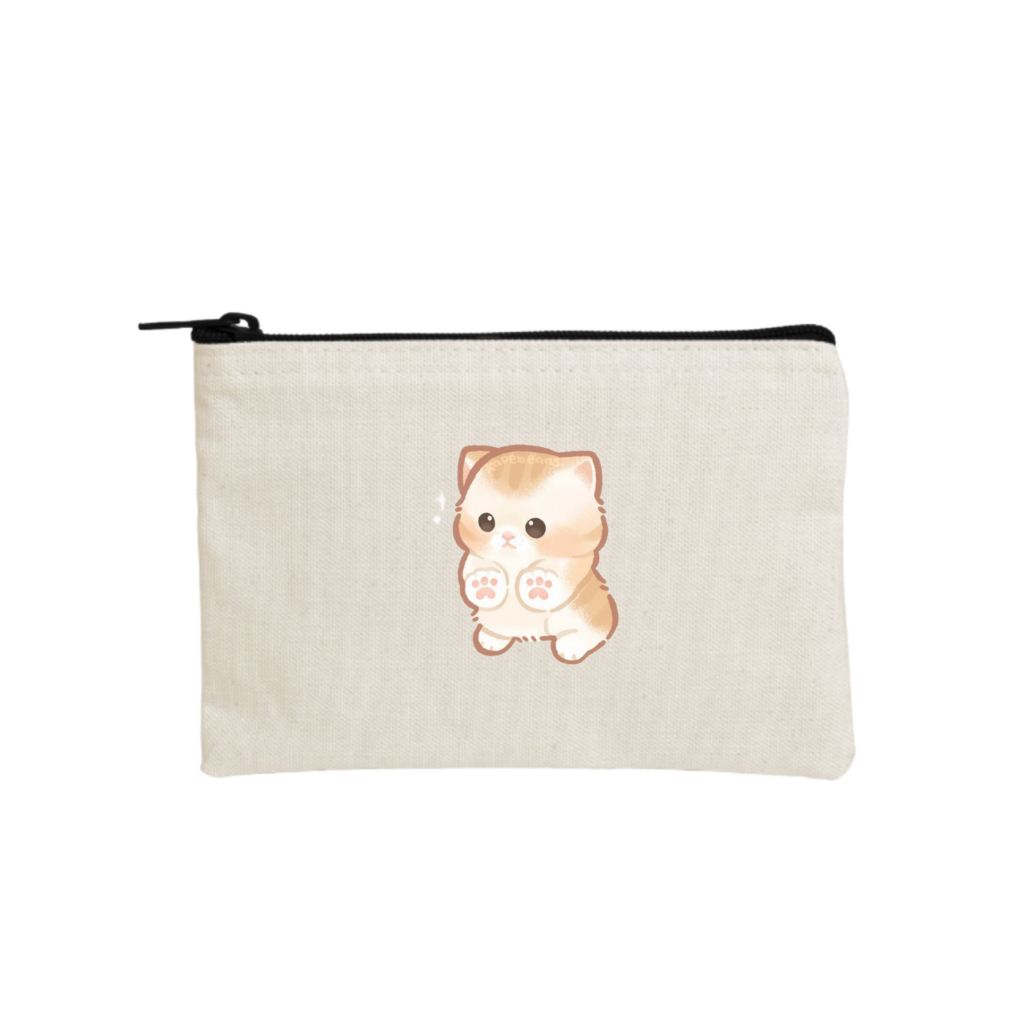 cat wallet pencil case Beige 2