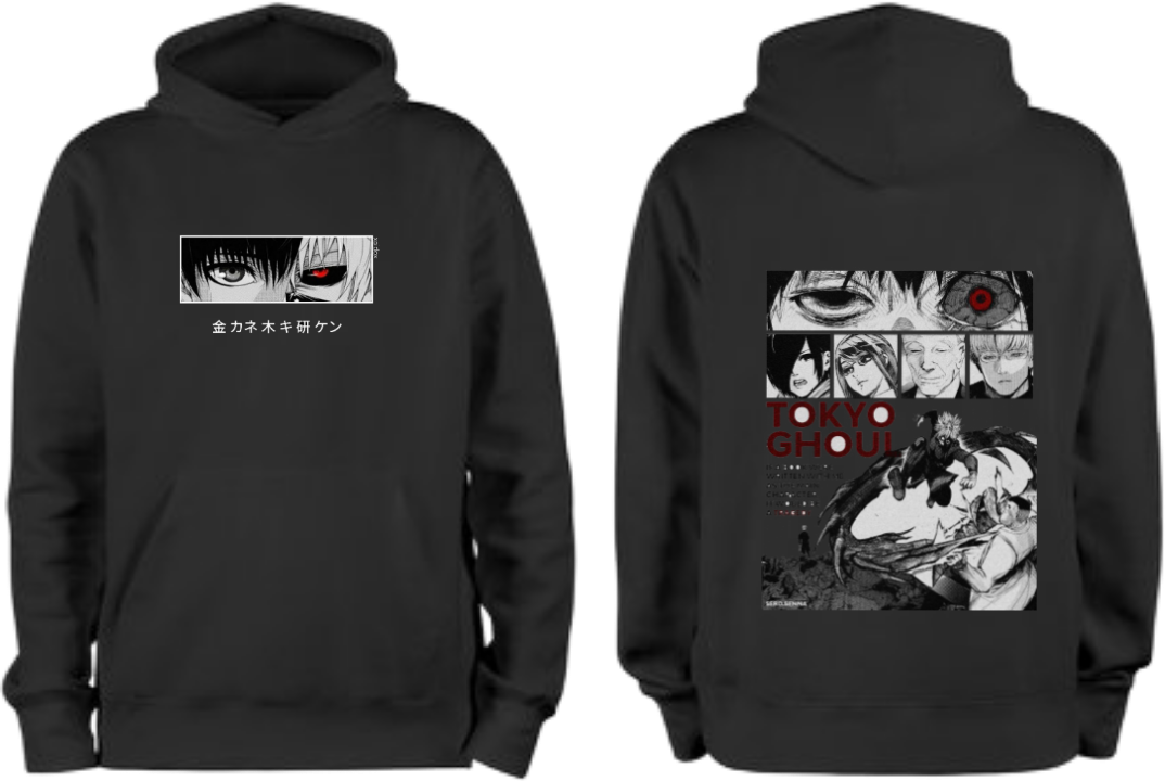Tokyo Ghoul One Size hoodie Black Back 2