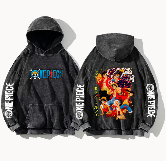 one piece One Size hoodie Washed Back 2