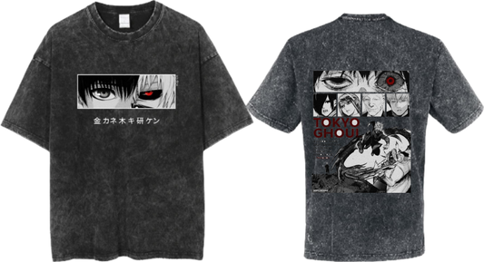 Tokyo ghoul t- shirt One Size Washed Back 2