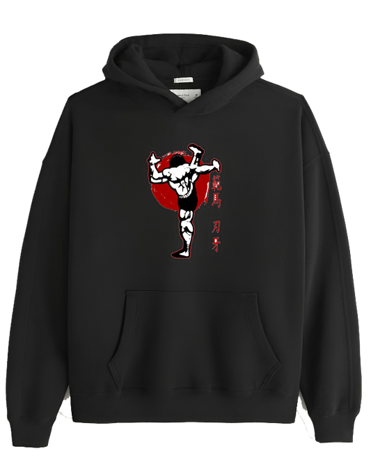 Anime baki oversize hoodie Black 2