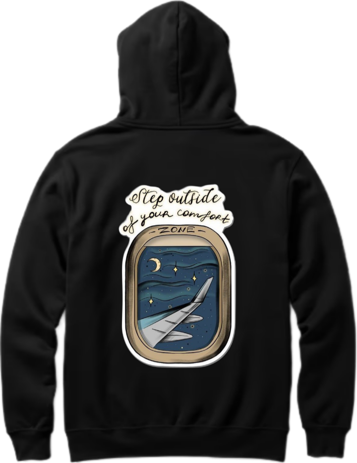 travel travellar Oversize Hoodie Black Back 2