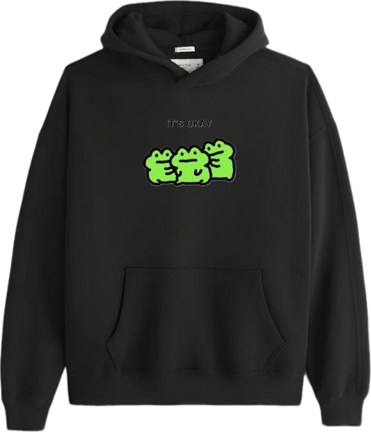 Frog Oversize Hoodie Black 2