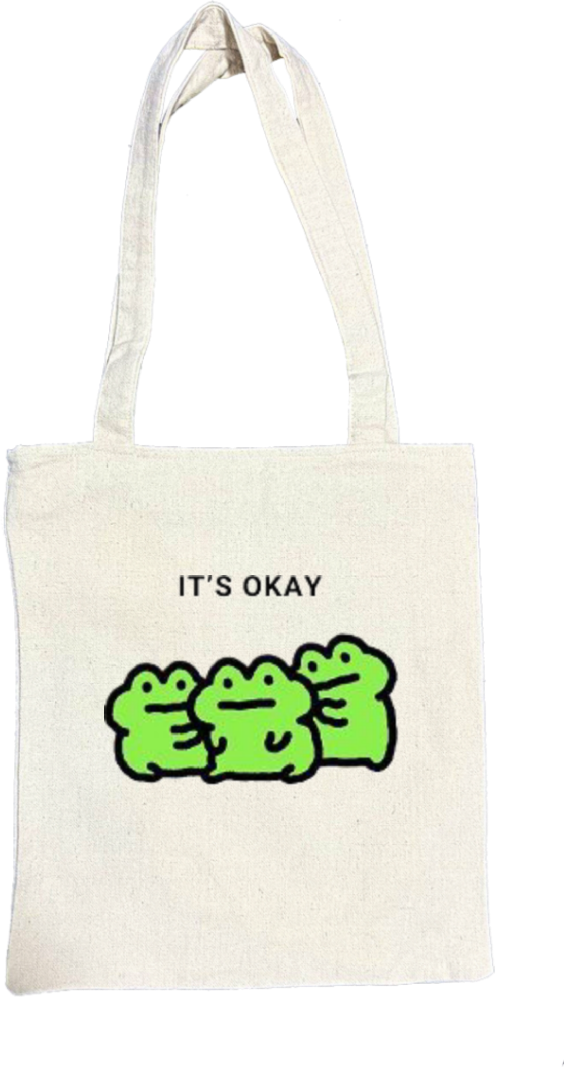 Frog tote bag beige 2