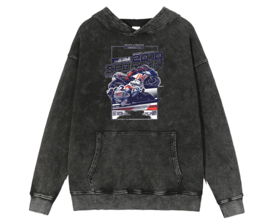 MOTOR CYCLE One Size hoodie Washed 2